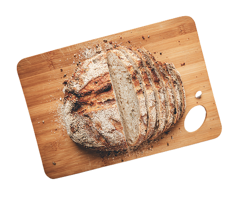 Freshly sliced sourdough